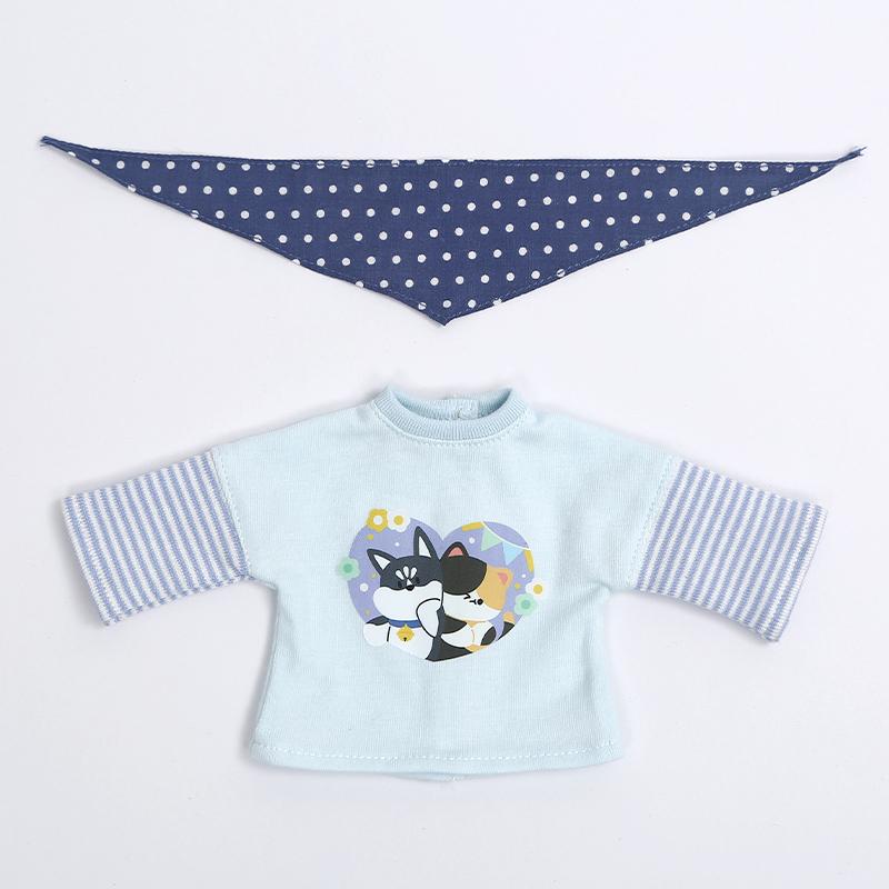 

30cm 40cm BJD Clothes Cartoon Print T-shirt Long Sleeve Top for 1/6 1/4BJD Big 1/6, Yosd, Mdd, Bear Girl Sweater Doll Clothes for 1-6 BJD синий