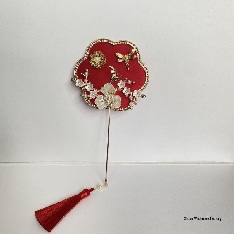 Chinese Style Wedding Photo Props: Bride & Bridesmaid Mini Fan