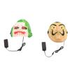 2PCS LED Face Cover 3 Lighting Modes El Safe Comfortable Light Up Halloween Face Cover for Party