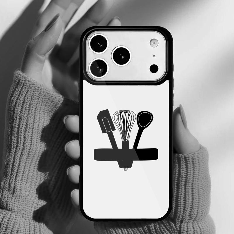 Cooking Chef Knives Soft Phone Case for iPhone 17 16 15 14 13 Pro Max Back Cover for 12 11 Pro Coque