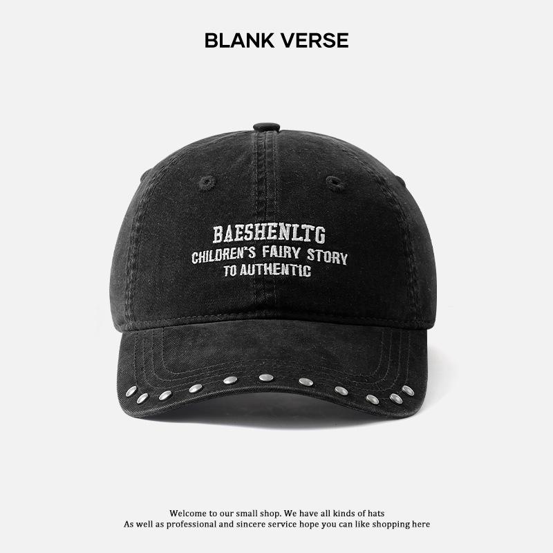 Personalized Washed Soft Top Baseball Cap Men and Women Versatile Retro Embroidery Big Head Circumference Wide Brim Cap Tide