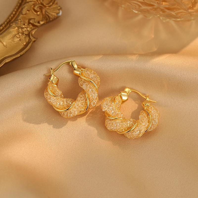 

Легкие роскошные выдолбленные застежки-пряжки, высококачественные серьги-гвоздики с эффектом взрывающегося циркония, линии темперамента, модные серьги-гвоздики, серьги, женские 18K