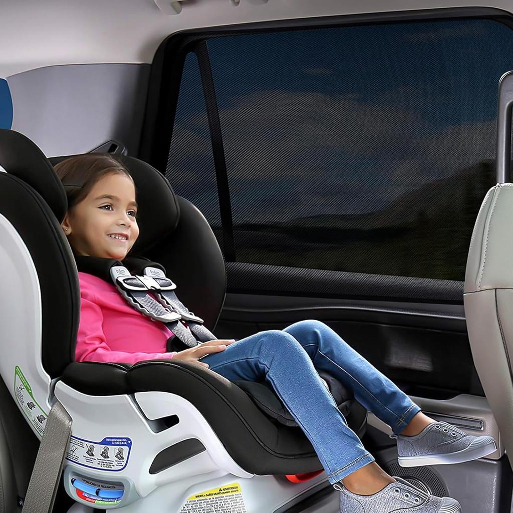 ZATOOTO Car Side Window Sun Shade 4 Pack, Window Shades For Baby Magnetic Mesh Sun Shade Protection From Heat And UV For Sleeping, Camping,