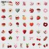 10 30 50Pcs Cute Ins Strawberry Sweet Dessert Stickers Aesthetic Decal For Skateboard Suitcase Craft Supplies Graffiti Sticker