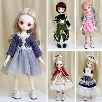 Moda 1/6 Ropa de Muñeca Bjd Accesorios Vestido de Princesa Ropa de Muñeca Traje 30cm Vestido Loli de Disfraz Falda Niñas Niños Muñeca Juguete Regalo