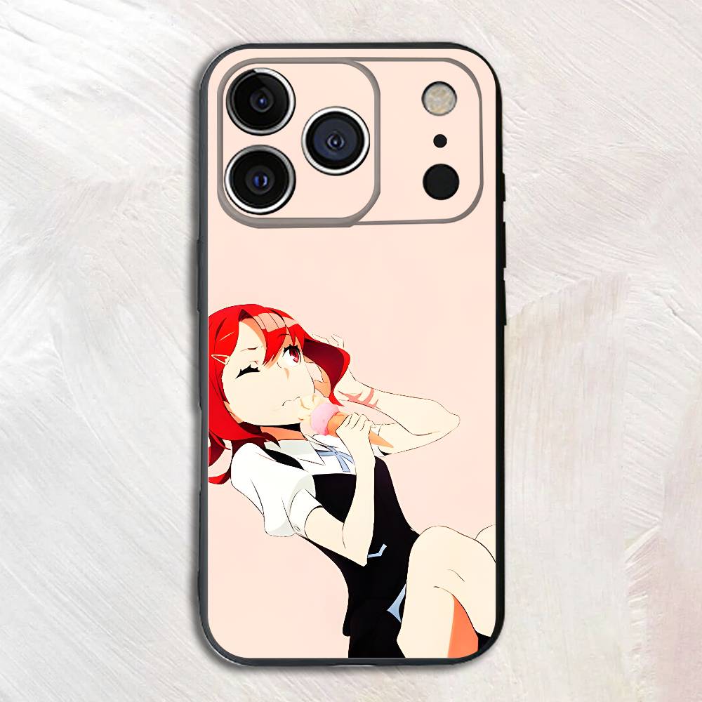 Anime K-Kattie N-Noriko Black Phone Case For IPhone 17 16 15 14 13 12 13 12 11 Pro Max Plus XS XR Silicone Soft Back Cover