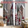 2pcs, 2D FLAT PRINTING Curtains (Without Rod) Snowy Cheer Halloween Festival Popular Curtains&Drapes Fabric Curtains Decorations