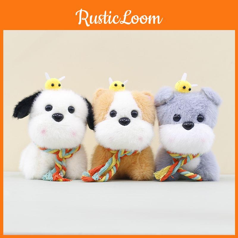 Puppy Bee Cute Keychain Cartoon Children Backpack Decorative Pendant Plush Doll