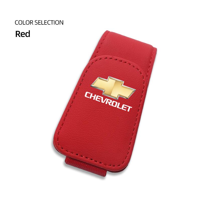 Car Leather Glasses Clip Sun Visor Ticket Card Storage Clamp For Chevrolet Cruze Malibu Colorado Suburban Equinox Blazer Trax