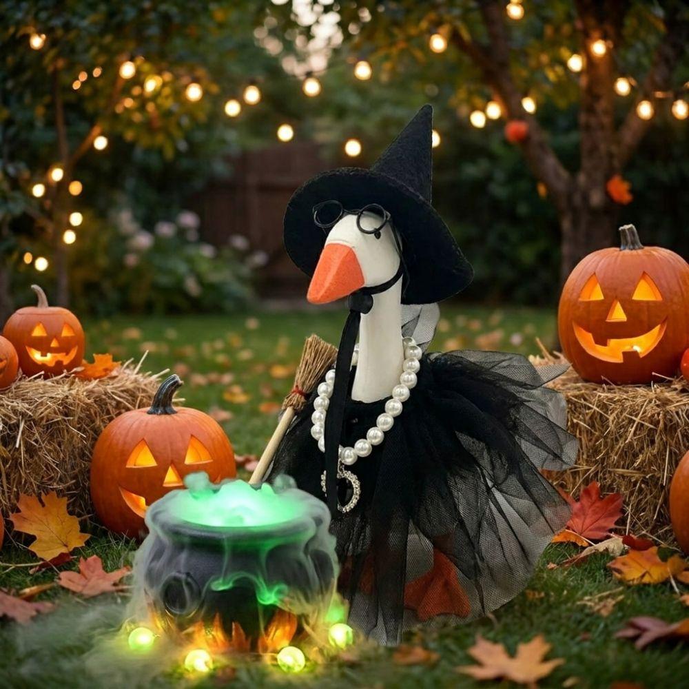 Wizard Hat Tulle Skirt Halloween Witch Goose Outfit Halloween Goose Decor Kit  Yard Decoration