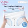 Oudifen Women's Antibacterial Cotton Mid-Waist Briefs (4-Pack)