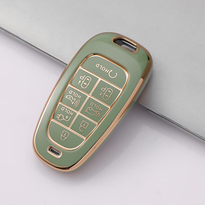 7/8 Buttons TPU Car Key Case Cover for Hyundai Sonata Sel Ev 6 Ev 8 IONIQ 5 NEXO Tucson Sonata 2020 Grandeur 2020 Sonata Limited
