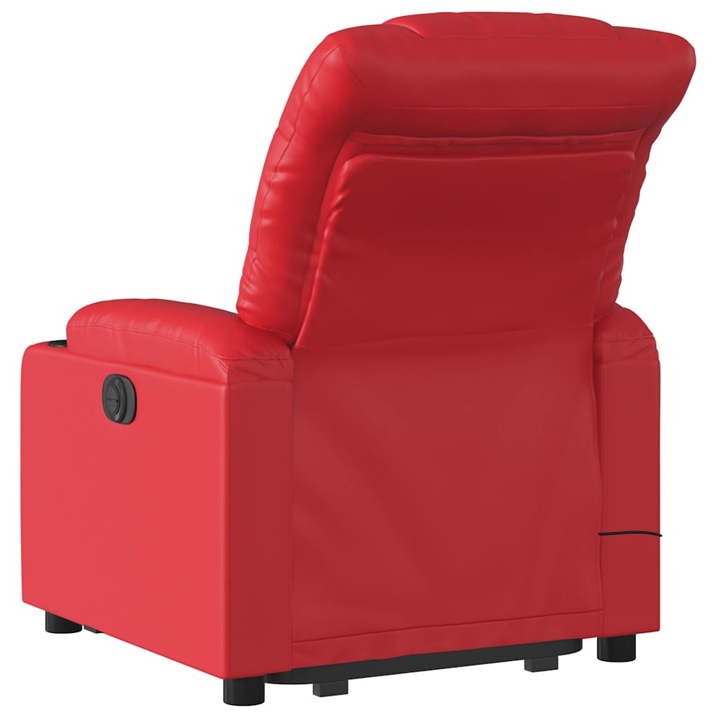 Vidaxl Lift Recliner Massage Chair, Reclining, Red, Eco-leather