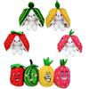 Cute Strawberry Bunny Plush Toy Soft And Fluffy Stuffed Animal For Kids And Girls