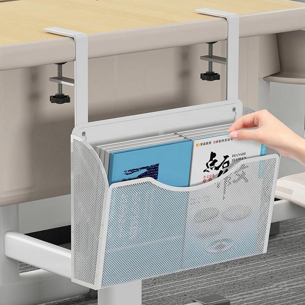 Metal Desk Storage Rack Adjustable Waterproof Under Table Organizer Space-Saving Storage Rack Under Shelf Organizer For Home