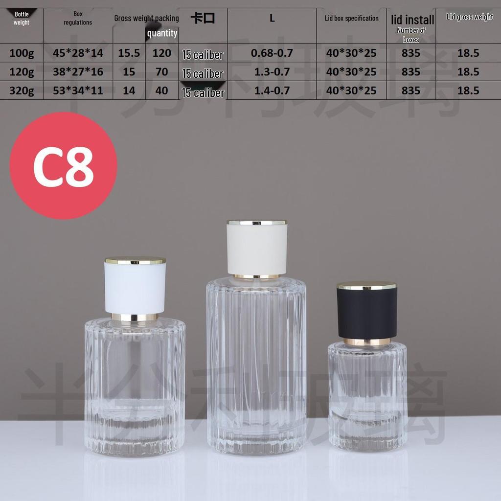 Bayonet Spot Glass Perfume Bottle: Portable 30ml, 50ml, 100ml Dispenser & Sample Bottle
