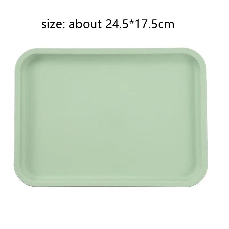 White Plastic Tray, Multi-function, Rectangular Storage Tray, Nordic Simple, Home, Kitchen, Supplies, Fruit, Dessert , 29*17cm