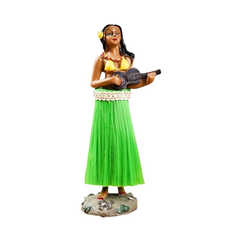 Vibrant African Dancing Girl Sculpture Handcrafted Resin Car Dashboard Decors For Home Office Display