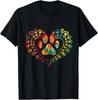 Tie Dye Love Dog Paw Print Heart Animal Lover T-Shirt