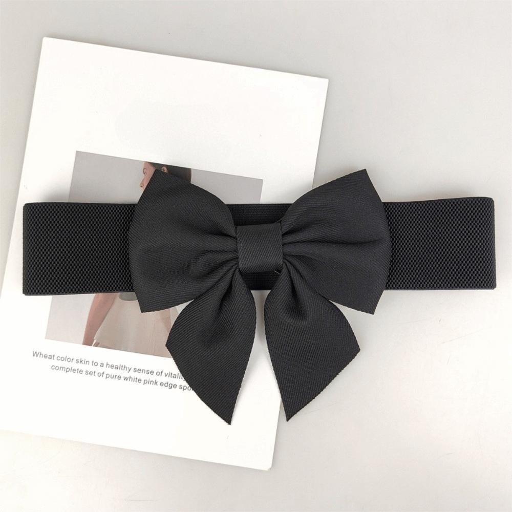 Wide Waist Belt Solid Color Dress Belt Bowknot Waist Straps For Dress Decorate Clothes Accessories