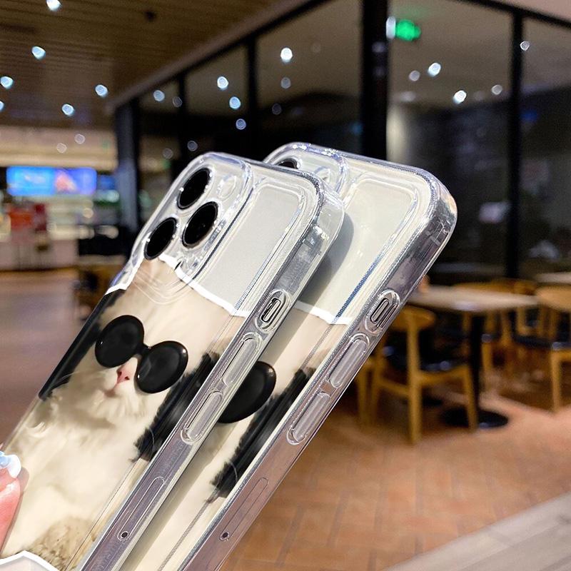 Trendy cats and dogs Transparent phone case For iphone16 16pro 15 14promax 13pro 12 11pro 7 8plus XR XS Soft Shell
