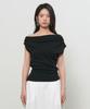 GENERALIDEA Asymmetrical Drape Strap T-Shirt [Black] / Gf2Lts531