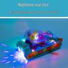 Universal Transparent Electric Toy Set: Racing Car, Train & Helicopter with Lights & Music for Children's Birthday Gift
