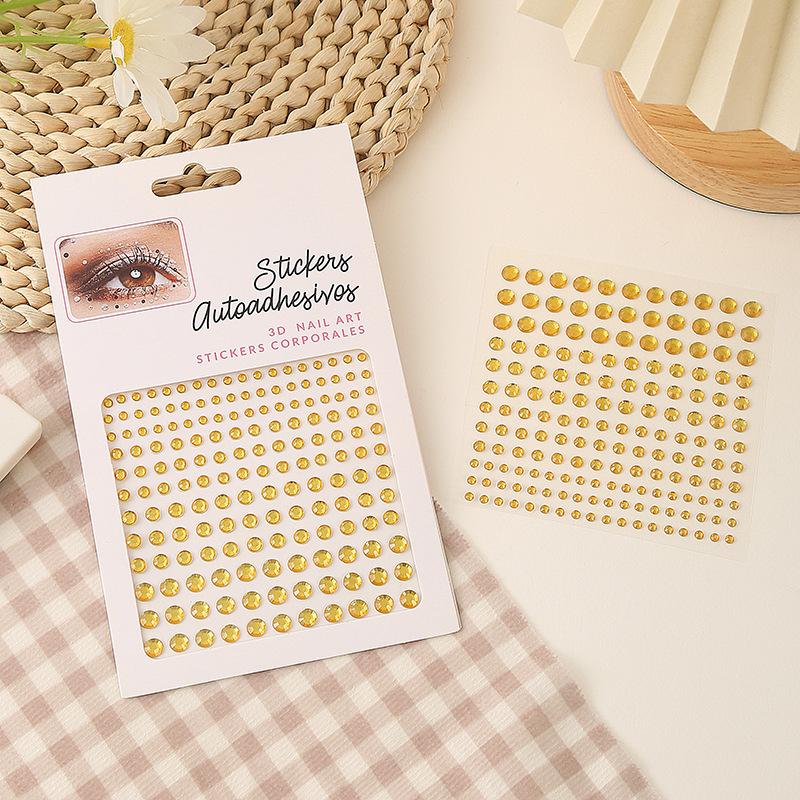 Diamond Crystal Tattoo Sticker Glitter Eyeliner Eyebrow Make Up Face Eyes Diamond Tattoos Rock Rhinestone 3D Eyeliner Stickers