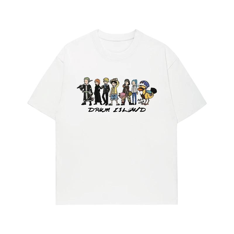 

One Piece Drum Island Adventure Harajuku TShirt Men Women Retro Line Art Cotton Anime Tee Casual Streetwear Loose Fit Top S