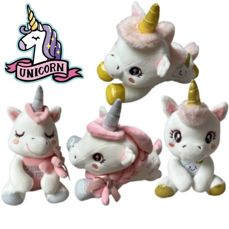 Cute Unicorn Plush Toy Doll With Soft Short Fur Perfect For Sleeping And Cuddling Ideal Gift For Kids 20cm Sitting Style