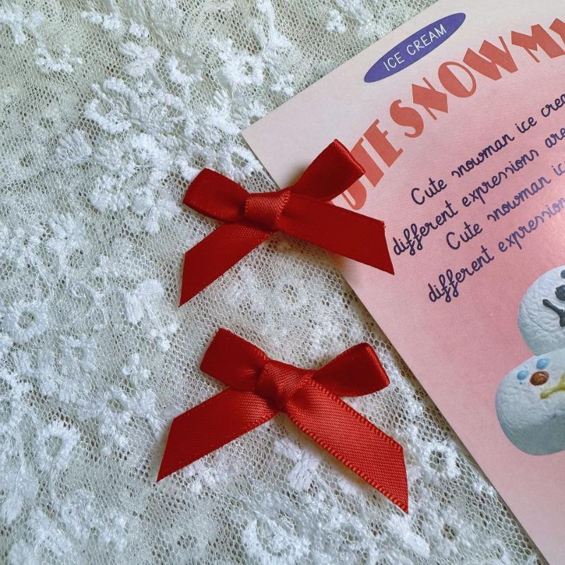 50/100 Pcs Fresh Pink Ribbon Bows Small Size Satin Ribbon Bow Flower Craft Decoration Handwork DIY Party Decoration