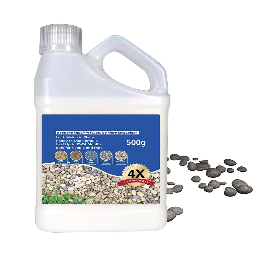 Colla per Ghiaia di Piselli Copertura del Suolo Colla per Rocce Legante Adesivo Forte Sicuro 500g per Copertura di Pietre Pati Cortili Percorsi per Bambini