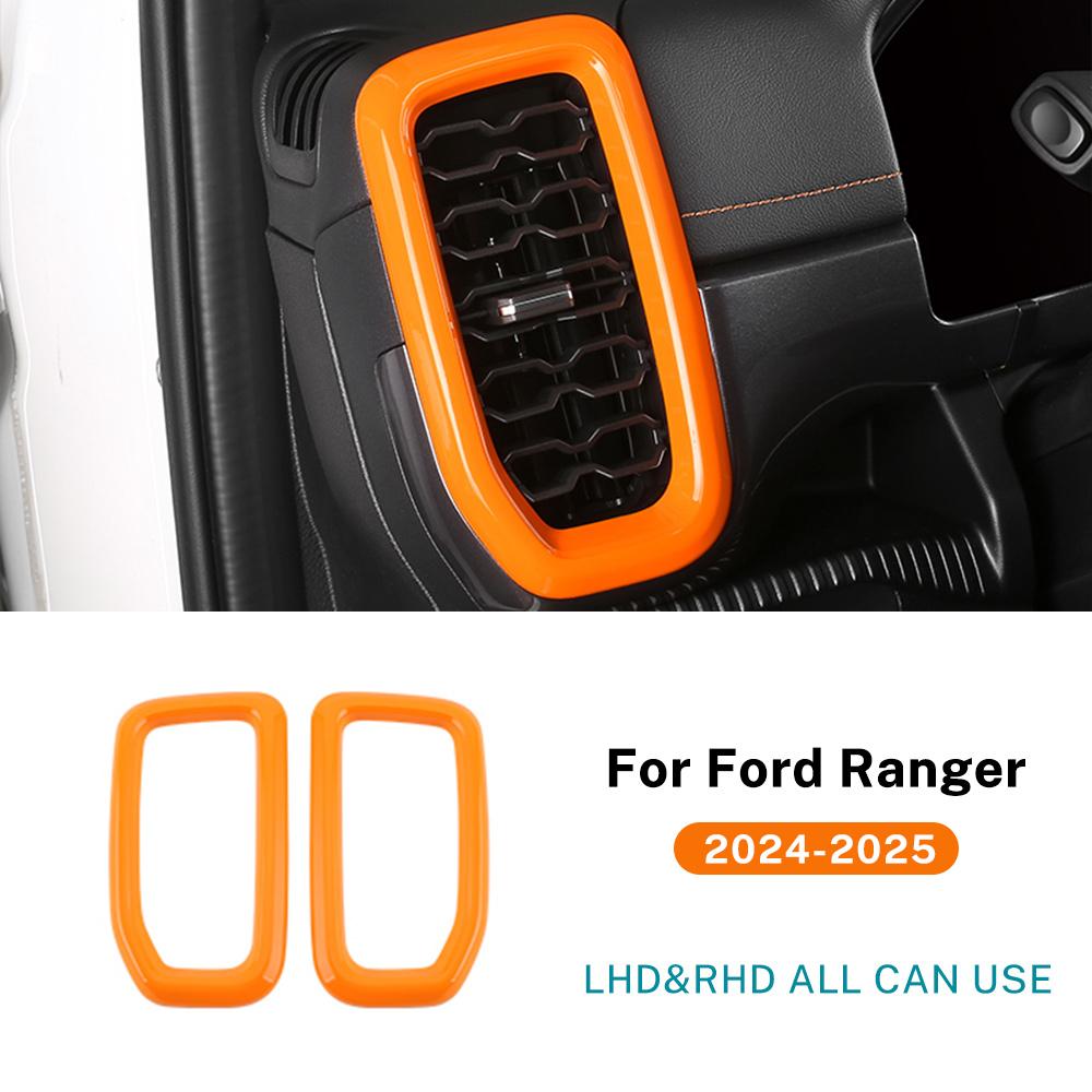 For Ford Ranger 2024 2025 LHD RHD Car Air Outlet Frames Carbon fiber pattern Interior Accessories