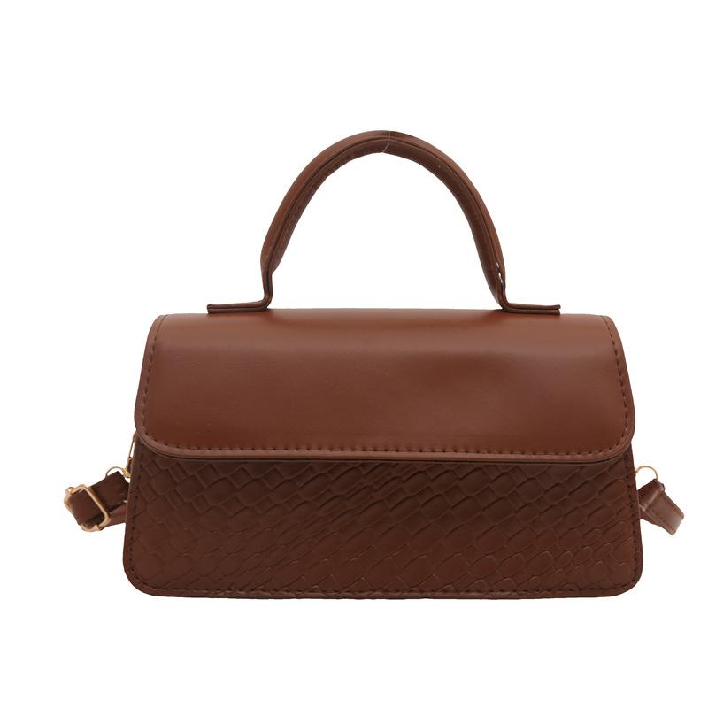 Foreign-style texture small square bag fashion shoulder messenger bag casual literary minimalist style women's handbag