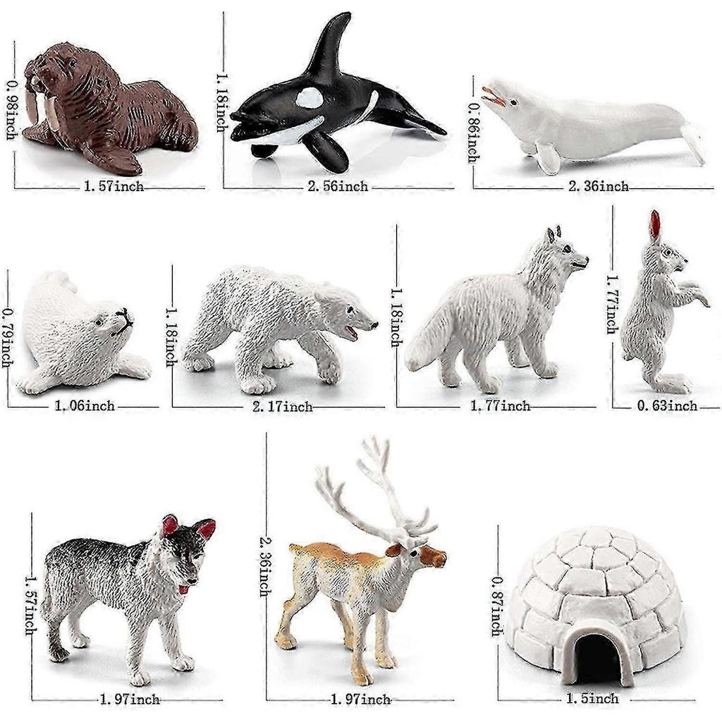 Set di 10 Figure Realistiche di Animali Polari: Mini Giocattoli Artici per Regali Educativi nel Regno Unito