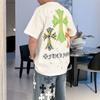 8959 CHROME HEARTS 2026 Summer New High Quality Cotton Round Neck Loose Large Size Men's and Women's T-shirt Couple T-shirt