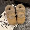 Damenpelz Eine Dicke Sohle Winterpelzmund Leicht Warm Schneestiefel Rutschfest Verschleißfest Lässige Sneaker Baumwollstiefel