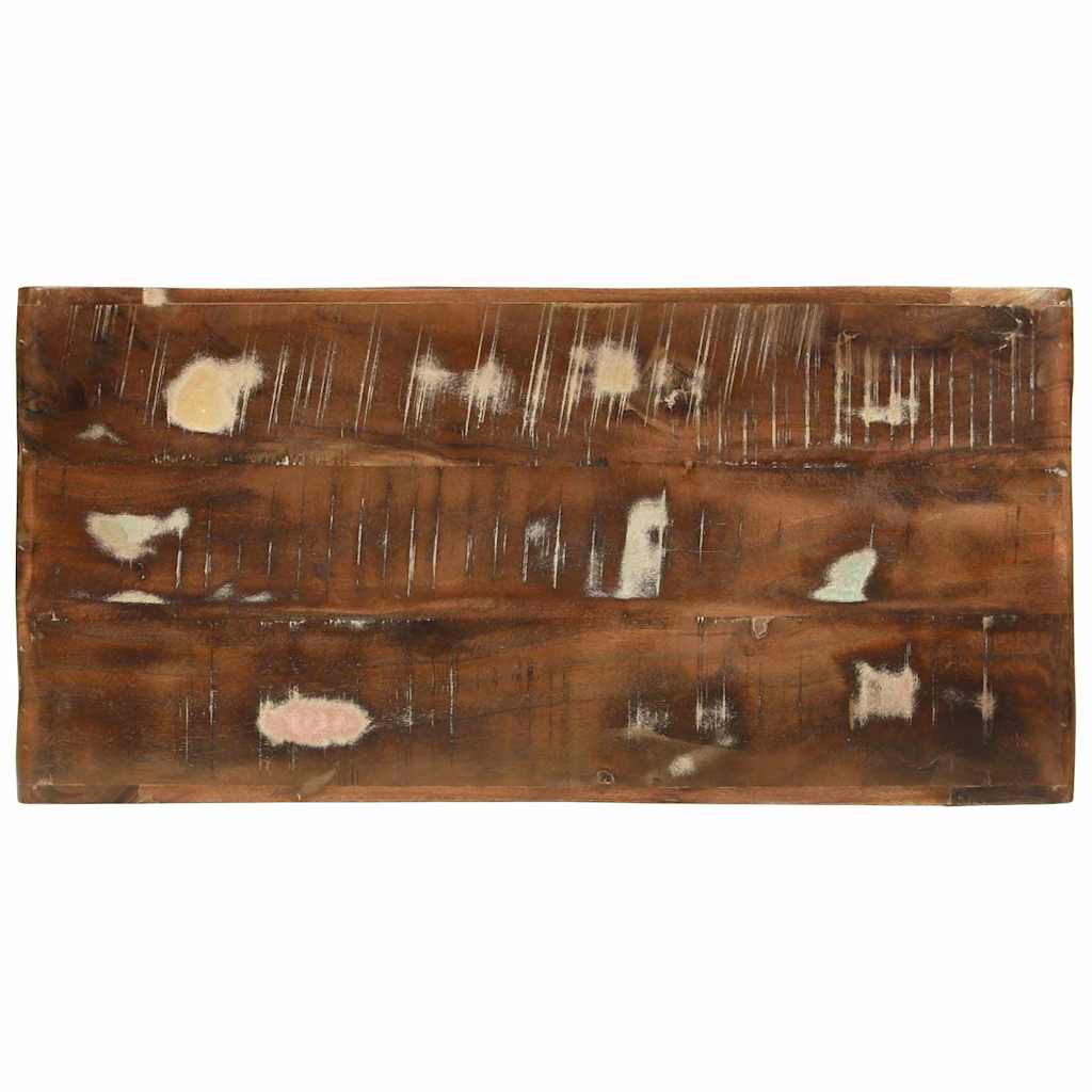 Multi Colored TV Stand 60 X 30 X 25 Cm Solid Reclaimed Wood