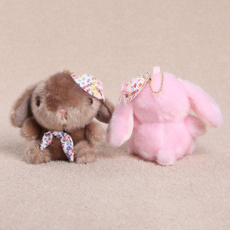 Plush Bunny Keychain With Flower Hat And Bow For Girls And Boys Accessories