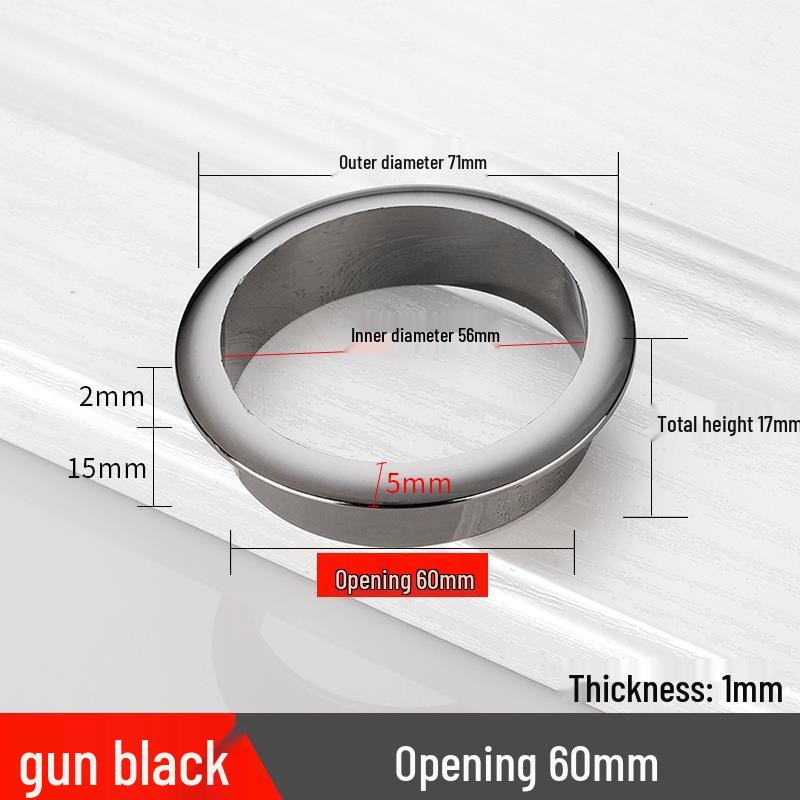 Cable Management Desk Grommet - Decorative Cover and Ring for Computer Furniture