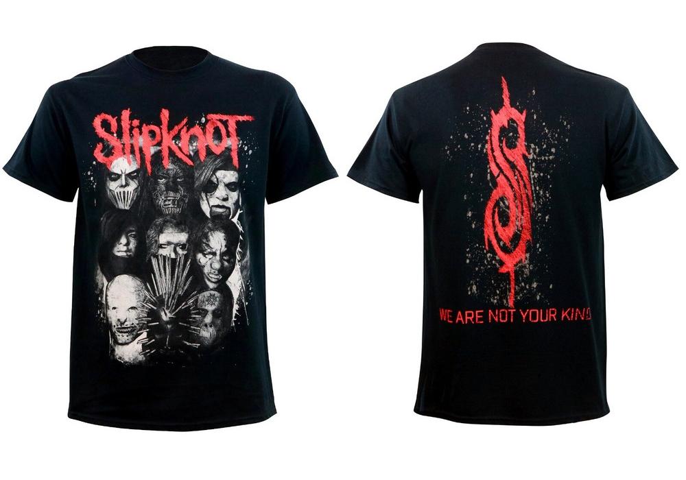 SLIPKNOT cd lgo WE ARE NOT YOUR KIND * MASKS * 2-Sided Official SHIRT LRG new Unisex T-Shirt