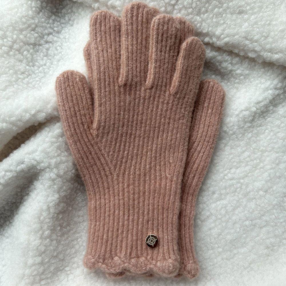 Gants Tricotés en Laine Couleur Pure Laine Gants Chauds Nouveaux Gants Crochetés Féminins Hiver