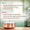 Hammered Copper Handi Casserole with Glass Lid, 1400 ML