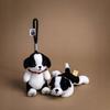 Border Collie Animal Plush Doll Keychain With Pp Cotton Filling For Backpack Decor And Gift