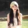 Japanese Style Women's Handmade Woven Head Wrap Hat Summer Thin Versatile Breathable Hollow Knit Slouchy Hat