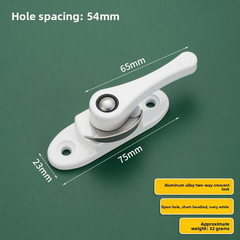 Aluminum Bidirectional Crescent Window Lock Anti‑Theft Sash Latch With Stainless Steel Hook Window Hardware Fitting
