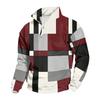 Men's Casual Quarter-Zip Stand Collar Sweatshirt with Print