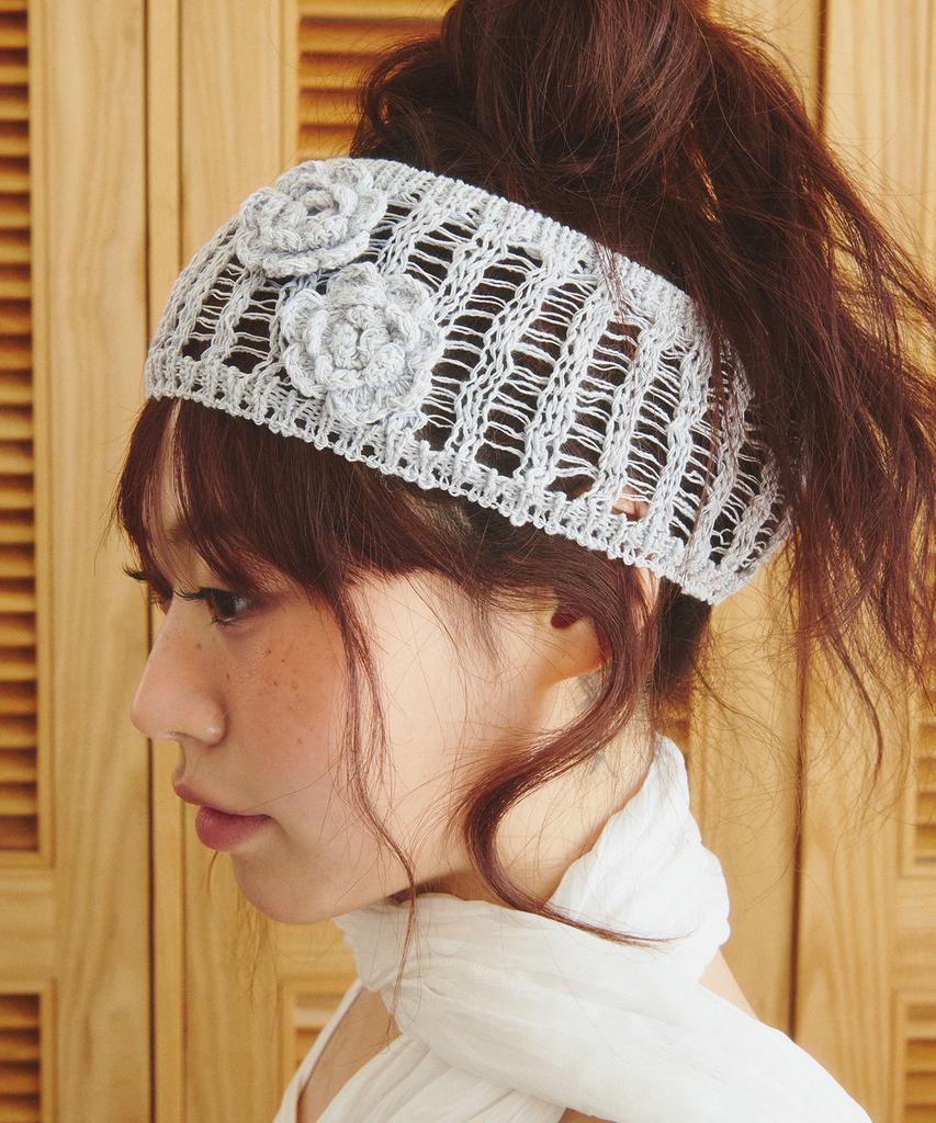 Maug Rihero Big Flower Hairband Ivory