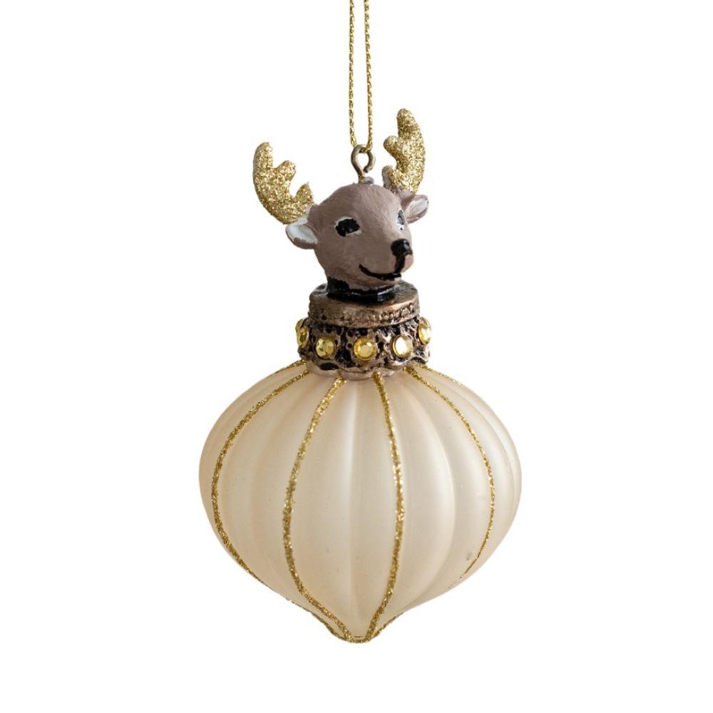 

Лось Подвесное украшение Серебристый Рождественский кулон Счастливого Рождества Подвеска на елку Новый год Style 1