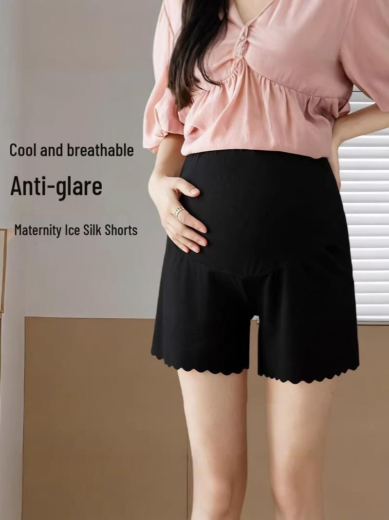 Ice Silk High Waist Maternity Support Pants - Summer Style XL (130-150 jin)